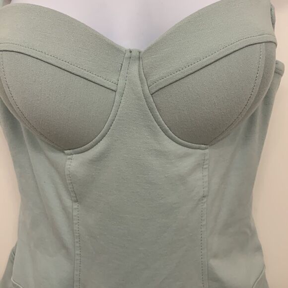 Haute Monde size medium bustier style mint bodysuit w/built in bra/wide straps - Picture 2 of 7